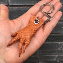 Thai real crocodile rear claw key chain car key lock hanging key chain pendant jewelry leather lock ring