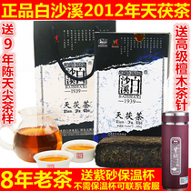 Hunan Anhua Black tea 2012 Baisha Creek Tianfu Tea 1kg authentic hand-built Jinhua Fu brick old tea pine smoke incense