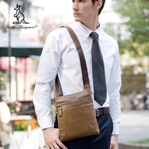 LUCKYKANGAROO MENs bag shoulder bag MENs bag leather messenger bag first layer cowhide bag