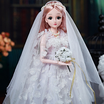 Oversized wedding dress skirt tailing bridal set doll toy girl princess Shang Mei than Barbie 60cm