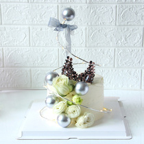 Christmas cake decoration gold silver soft wire diamond star spiral tree metal ball circle circle wishing tree