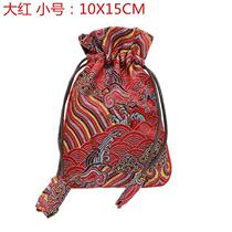 New pendant empty bag Carry Su embroidery big red seal girl flannel peony incense bag Incense bag fortune bag Purse storage