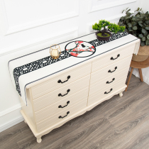 New Chinese style renovated entrance anti-scraping shoe cabinet cover cloth thickness waterproof cotton linen rectangular TV cabinet cover cloth cover cloth cover cloth