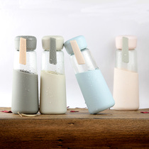 ins glass glass female students Korean cute hipster glass thermos cup female creative simple water cup men