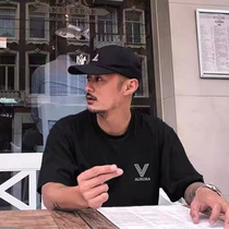 Hong Kong Tide Cards Short Sleeve Men T-Shirt Loose Yu Wenle Sports Half Sleeves Ins Trend 100 Hitch New Brief About Half Sleeve Man