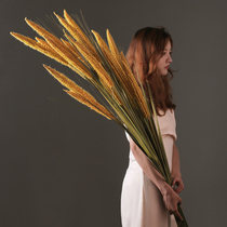 New grain simulation flower living room Large piece floor high-grade flower arrangement fake flower long rice wheat decoration bouquet ornaments