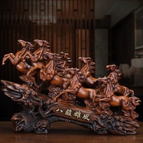 Creative Caijun Xiongfeng Ma to Success Resin Decoration Company Bookcase Office Desktop Decoration Crafts