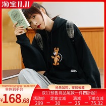 PSO Brand cubs plus velvet hoodie men and women loose 2021 new trend couple hoodie