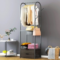 Luxury clothes hat rack minimalist net red floor bedroom hanging clothes hanger Easy shelf Home clothes rack with drawer