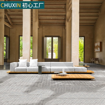 Nordic Outdoor Sofa Solid Wood Composition Cloth Art Courtyard Hotel Villa Terrace Balcony Open-air Teak Sofa furniture