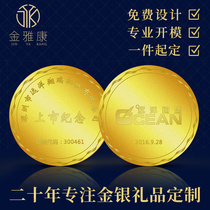 Chapter commemorative coin gold coin diy custom gift making card badge investment precious metal yakang pure gold 999 lettering