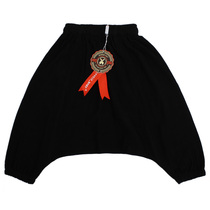 Boys linen hanging crotch pants Boys and girls baby cotton and linen pants Parent-child mother-child spring and autumn Harem pants