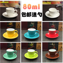 European ceramic cup creative espresso cup saucer set mini teacup Cup 80ml with spoon