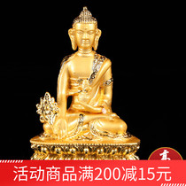 Buddhist Supplies Alloy Small Buddha Statue to Master Buddhist Liu Gold Buddha Statue 8 cm High Knot Price