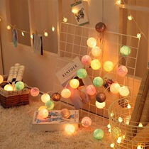 Cottton ball light string ins girl room wedding LED light