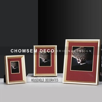 Nordic light luxury vermilion photo frame home model room decoration living room modern minimalist 6 7 10 inch bedside table ornaments