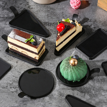  Plastic mousse bottom tray Triangle tray gasket round pad Dessert French diced West point cake mousse tray