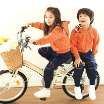 Primary School College Wind Orange Kindergarten Clothing First Year Class Spring and Autumn Urban Uniform