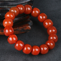 54 54 91 gr (nine-mouth stock-full-coloured full of meat) Oil-moisturizing persimmon red South red Manau Old-type bead bracelet handstring