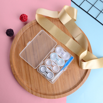Contact Lens Case Leakproof Rubber Ring Beauty Pupil Box Transparent multi-pay minimalist containing box-mounted large number tool