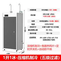Commercial water dispenser hot and cold compressor water dispenser filtration straight drinking ice hot direct drinking machine Kaiser factory workshop