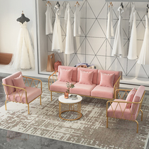 Small Sofa Nets Red Clothing Shop Sofa Composition Nordic Minimalist Modern Office Conference Reception Iron Art Sofa