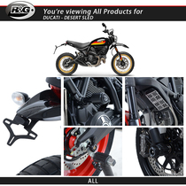 British RG modified body anti-drop ball guard bow short tail license plate frame Ducati self-swimming desert sled