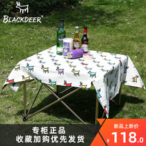 Black deer outdoor picnic mat tablecloth picnic cloth egg roll table cotton colorful MUA deer tablecloth BD11512301