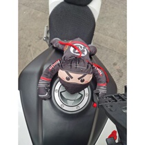 Motorcycle fuel tank magnet doll car roof decoration doll car outside pull wind vibrato Spiderman car accessories