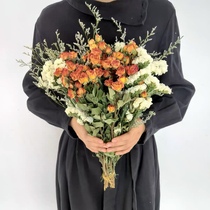 Dry flowers Literary flower arrangement Mix and match rose combination Large bouquet Small fresh starry Forget-me-not home floral art
