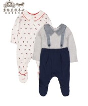 Spot mothercare childrens clothing boy new soldier doll collar gift jumpsuit 2 PCs l