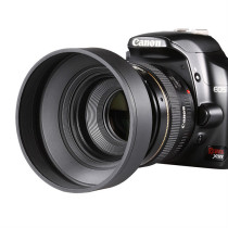 Three-use hood 49 52 55 58 62 67 72 77mm wide-angle telephoto universal soft plastic hood