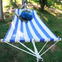 Small flying canopy hammock outdoor canvas with wooden pole adult children home anti-rollover camping trip college dormitory