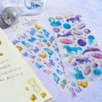 Dream crystal drop plastic hand account sticker transparent three-dimensional waterproof cartoon decoration sticker photo album mobile phone decoration sticker