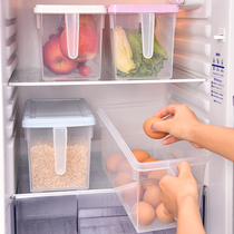 Refrigerator storage box drawer kitchen household fresh food plastic box rectangular transparent storage artifact vegetable