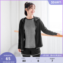 (Qingkura RMB80 ) Large code Womens dress 2022 Spring Fat younger sister Lieven cap zipped high bomb Short-style yoga jacket