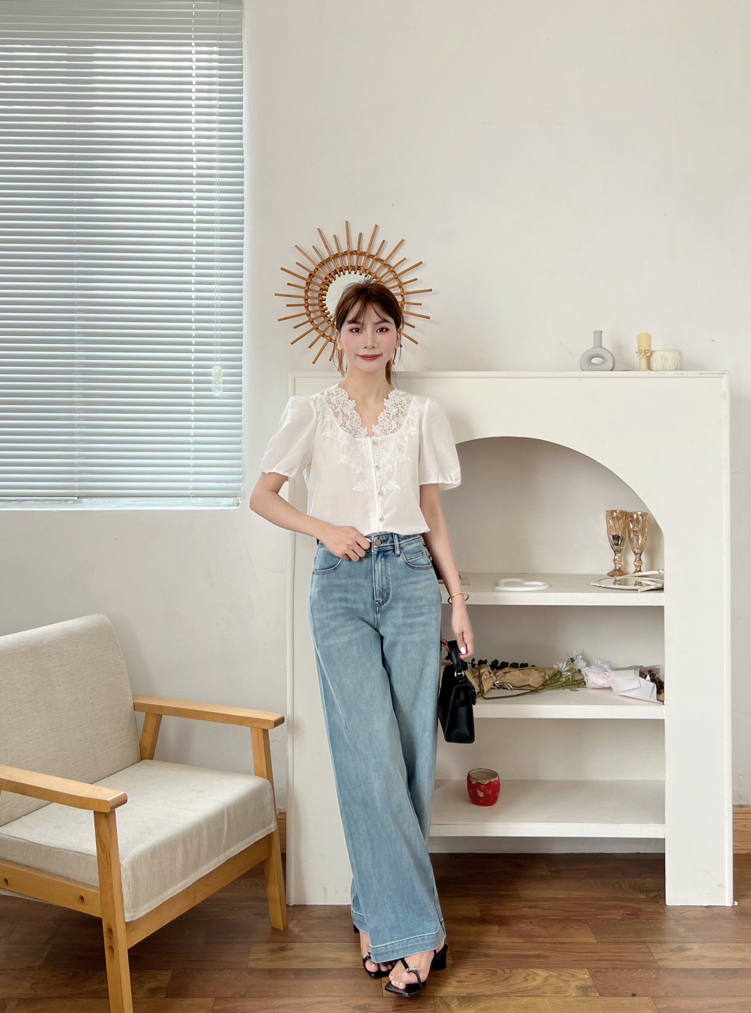 伊芙丽镇店春夏爆款 高腰设计拉长比例 弹力舒适不勒腿 朱珠代言