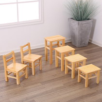 Small wooden stool home bench wooden bench wooden bench backrest stool solid wood low stool wooden square stool childrens small chair