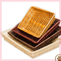 Small basket coffee table preparation rattan table small bamboo basket basket bath mini tableware woven basket drawer type