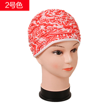Jinhong new color adult lady large ear protection cloth swimming cap comfortable pleated long hair personality girl swimming cap
