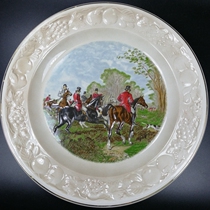 Spot UK Royal Worcester Palissy hunting series hanging disc sitting disc decorated disc 2 imperfections