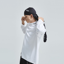 FPA(VENGETICE)Semi-turtleneck embroidery loose long-sleeved national tide brand solid color pullover basic bottoming shirt T-shirt