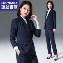 Lusi Belle business plaid suit suit suit womens professional wear 2021 Spring and Autumn new fashion dress overalls