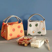 With Rice Insulation Bag Schoolgirl to work Hand Lunch Package Heat insulation Thickened Waterproof Lunch Box Bag Big insulation Package