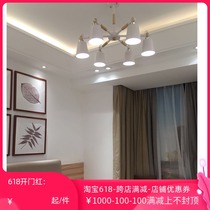 Nordic IKEA living room macaron chandelier modern simple original wood art bedroom study Fashion restaurant creative chandelier
