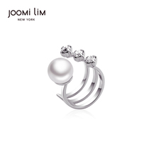 JOOMi LiM building Honey Queen opening pearl ring simple personality double finger ring ins style fashion original hand decoration