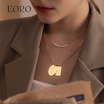 EORO geometric simple necklace female snake bone chain 2021 summer new niche design light luxury jewelry clavicle chain