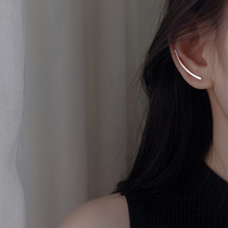 925 silver geometry U-shaped ear hook ear arm clip cold wind earrings female simple temperament students Korean personality Net red tide