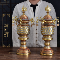 For Buddha pure copper Buddha lamp Buddha front lamp household offering led plug-in long Ming lamp Buddha lamp supply lamp pair of Buddha equipment supplies