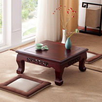 Solid wood carved floating window table European tatami tea table modern simple kang table low table and room table table